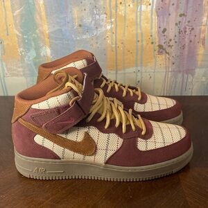 Nike Air Force 1 Mid ‘07 LV8 Gum Dark Brown/Noble Red CT1206-900 Men 10.5 NWT